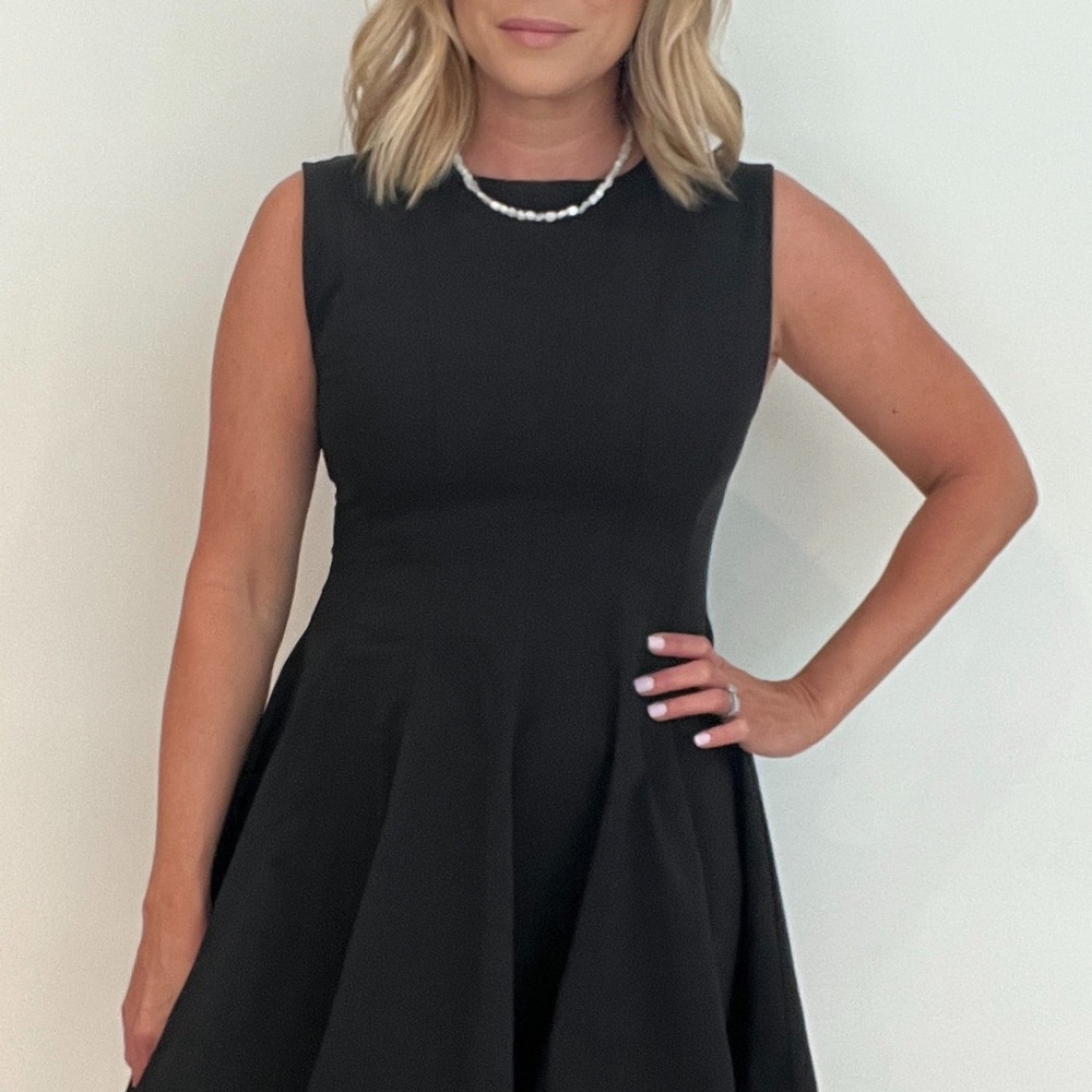 Classic Black Sleeveless Fit-and-Flare Dress